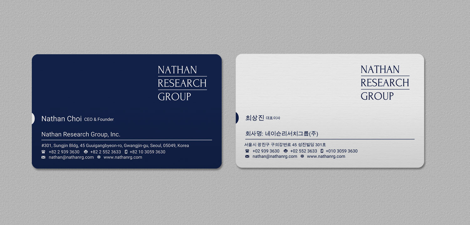Business Card Design by INDIAN_Ashok for Nathan Research Group, Inc. | Design #19264374