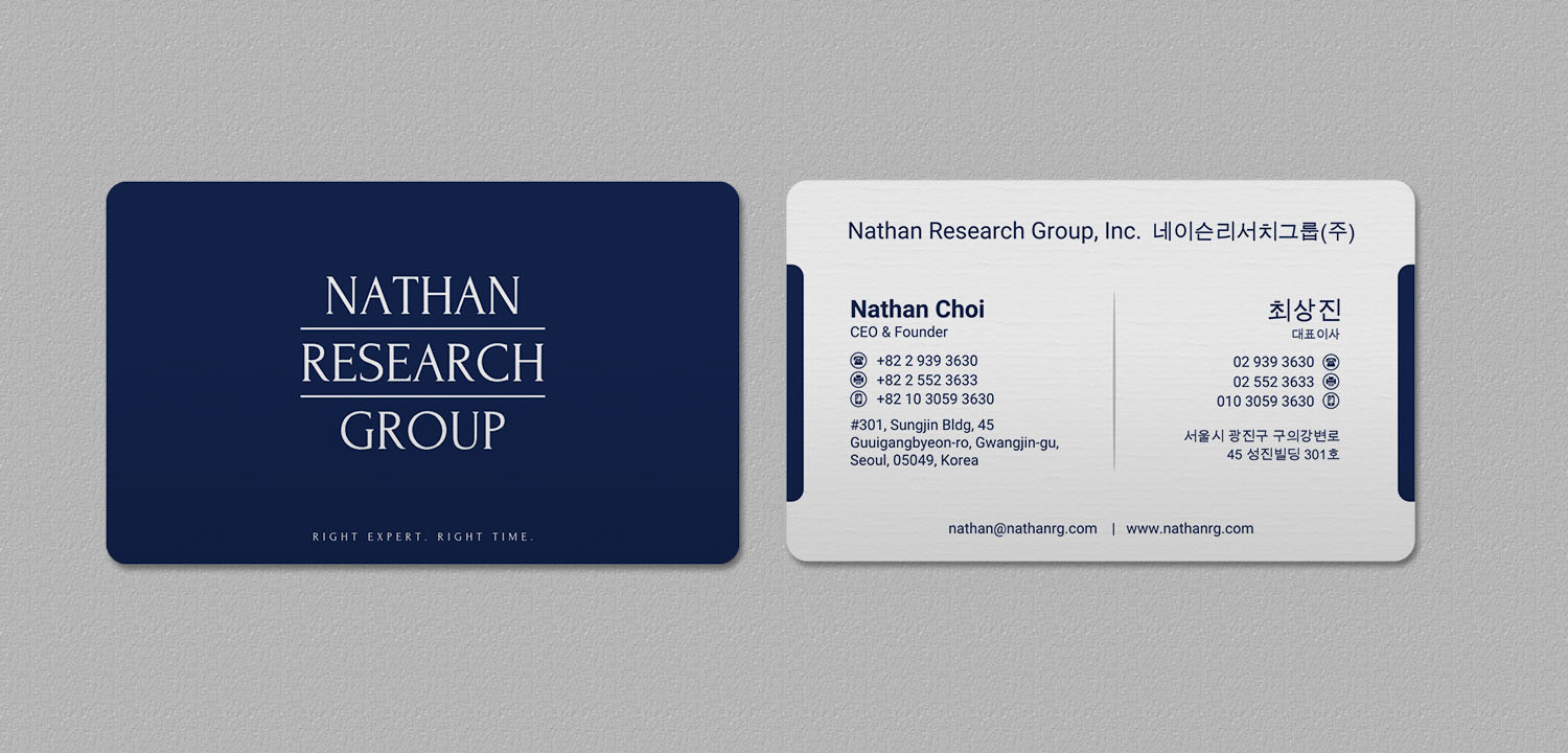 Business Card Design by INDIAN_Ashok for Nathan Research Group, Inc. | Design #19264376
