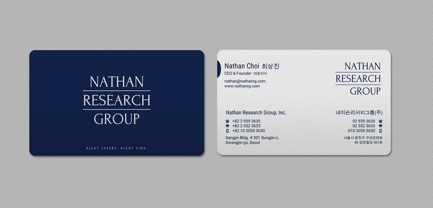 Business Card Design by INDIAN_Ashok for Nathan Research Group, Inc. | Design #19264377