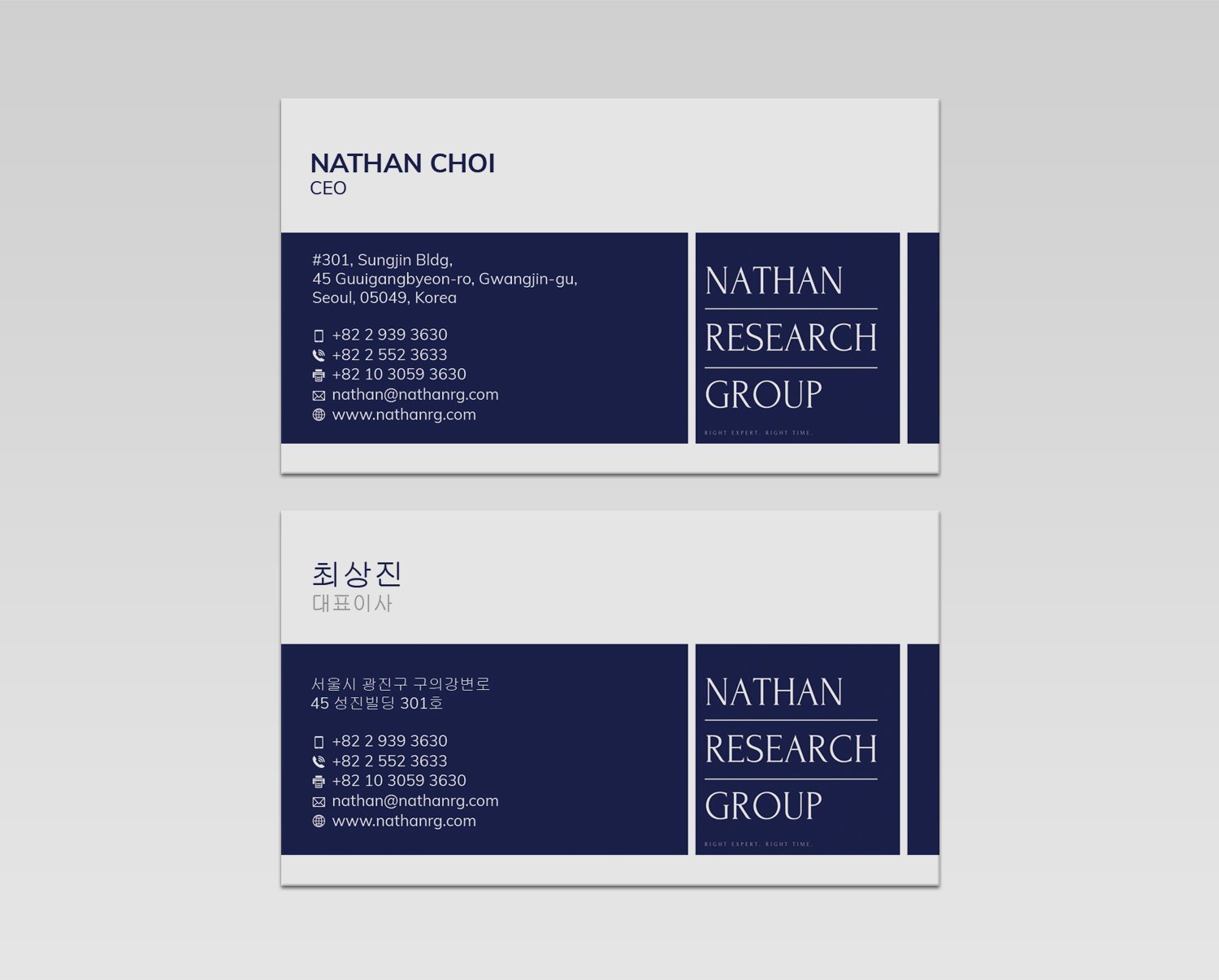 Diseño de Tarjeta de Presentación por WebixBD para Nathan Research Group, Inc. | Diseño #19302582