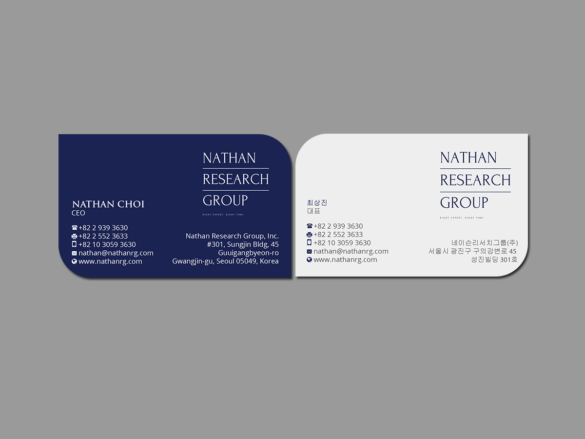 Business Card Design by Creations Box 2015 for Nathan Research Group, Inc. | Design #19276894