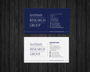 Visitenkarten-Design von Brand aid für Nathan Research Group, Inc. | Design: #19275423