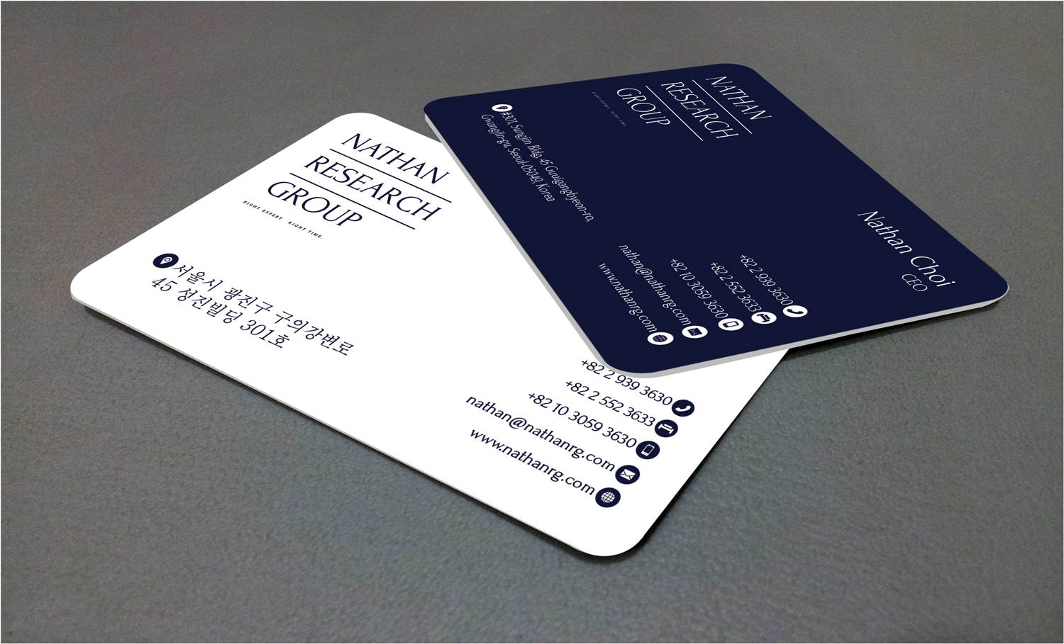 Business Card Design by mohammed0086 for Nathan Research Group, Inc. | Design #19285381