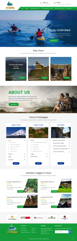 Web Design by pb for Tours Unlimited | Design: #19286986