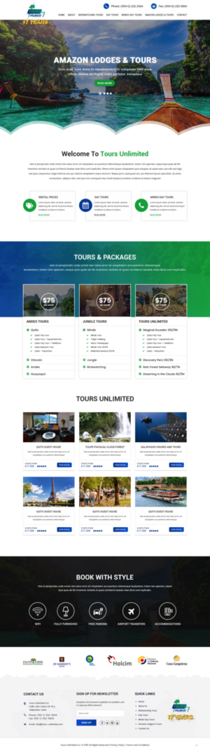 Web Design by pb for Tours Unlimited | Design: #19286987