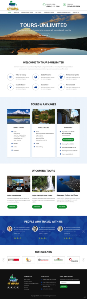 Web Design by pb for Tours Unlimited | Design: #19286988