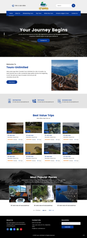 Web Design by pb for Tours Unlimited | Design: #19286991