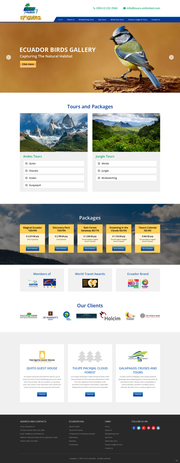 Web Design by pb for Tours Unlimited | Design #19286992