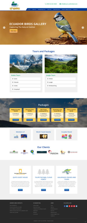 Web Design by pb for Tours Unlimited | Design: #19286992
