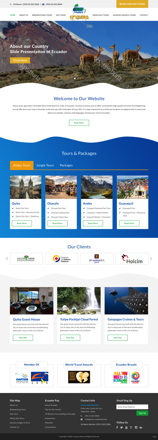 Diseño Web por pb para Tours Unlimited | Diseño #19286993