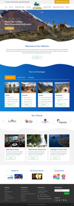 Web Design by pb for Tours Unlimited | Design: #19286993