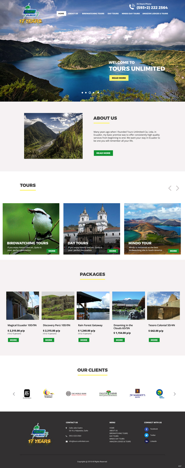 Diseño Web por pb para Tours Unlimited | Diseño #19286994