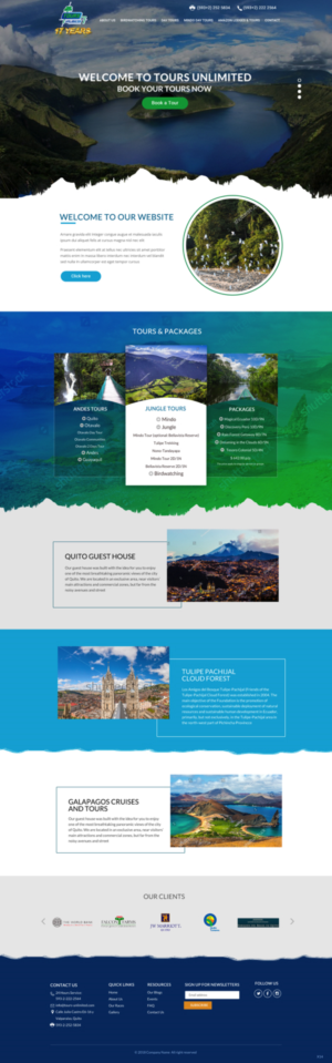 Web Design by pb for Tours Unlimited | Design: #19286995