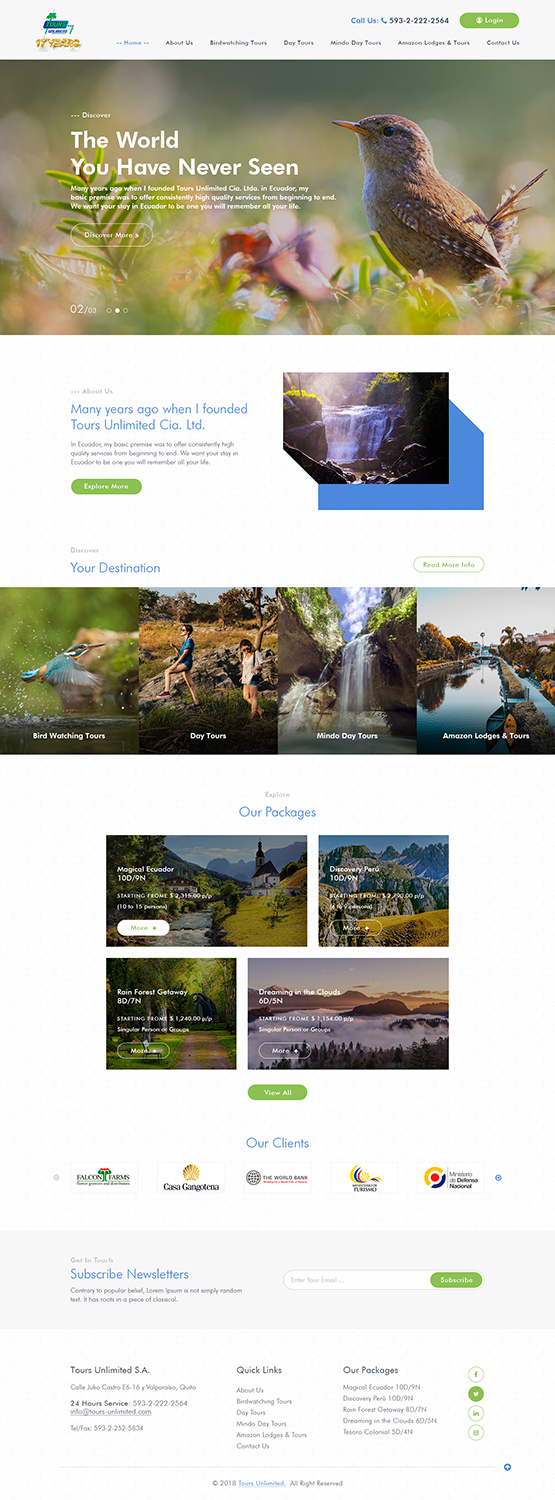 Web Design by Ved Web Services for Tours Unlimited | Design #19288049