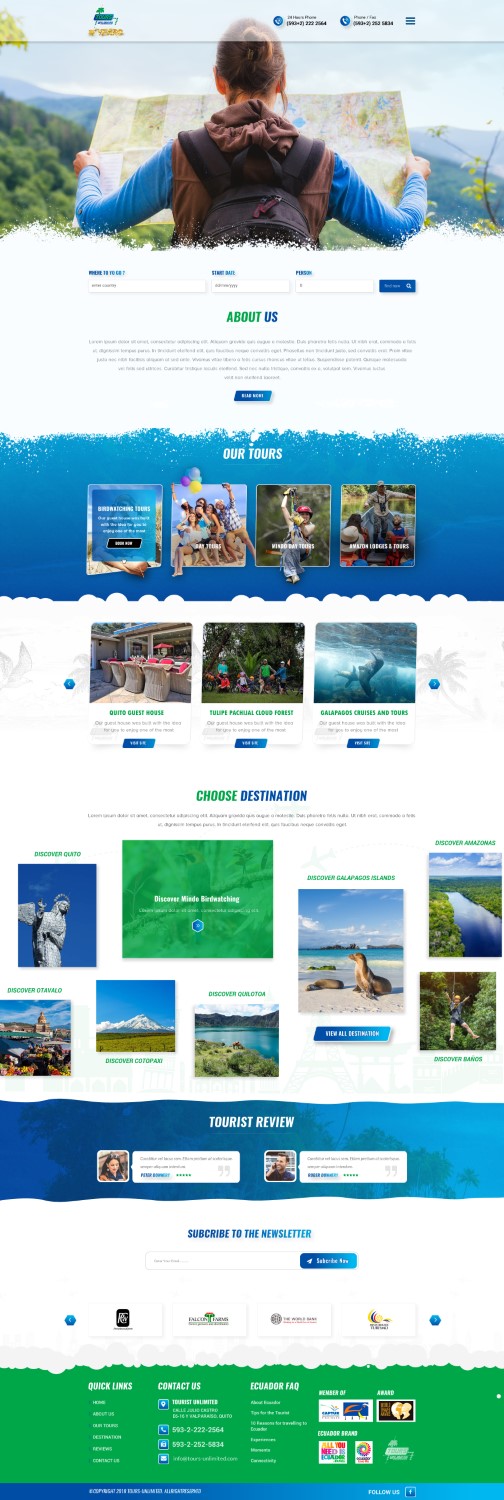 Diseño Web por Reimagine para Tours Unlimited | Diseño #19330009