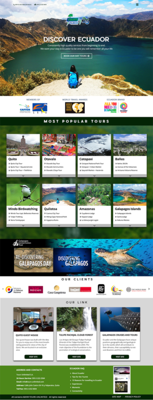 Web Design by sugidesign for Tours Unlimited | Design #19306721