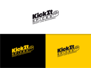 KickIt Spices | Logo Design by Atvento Graphics