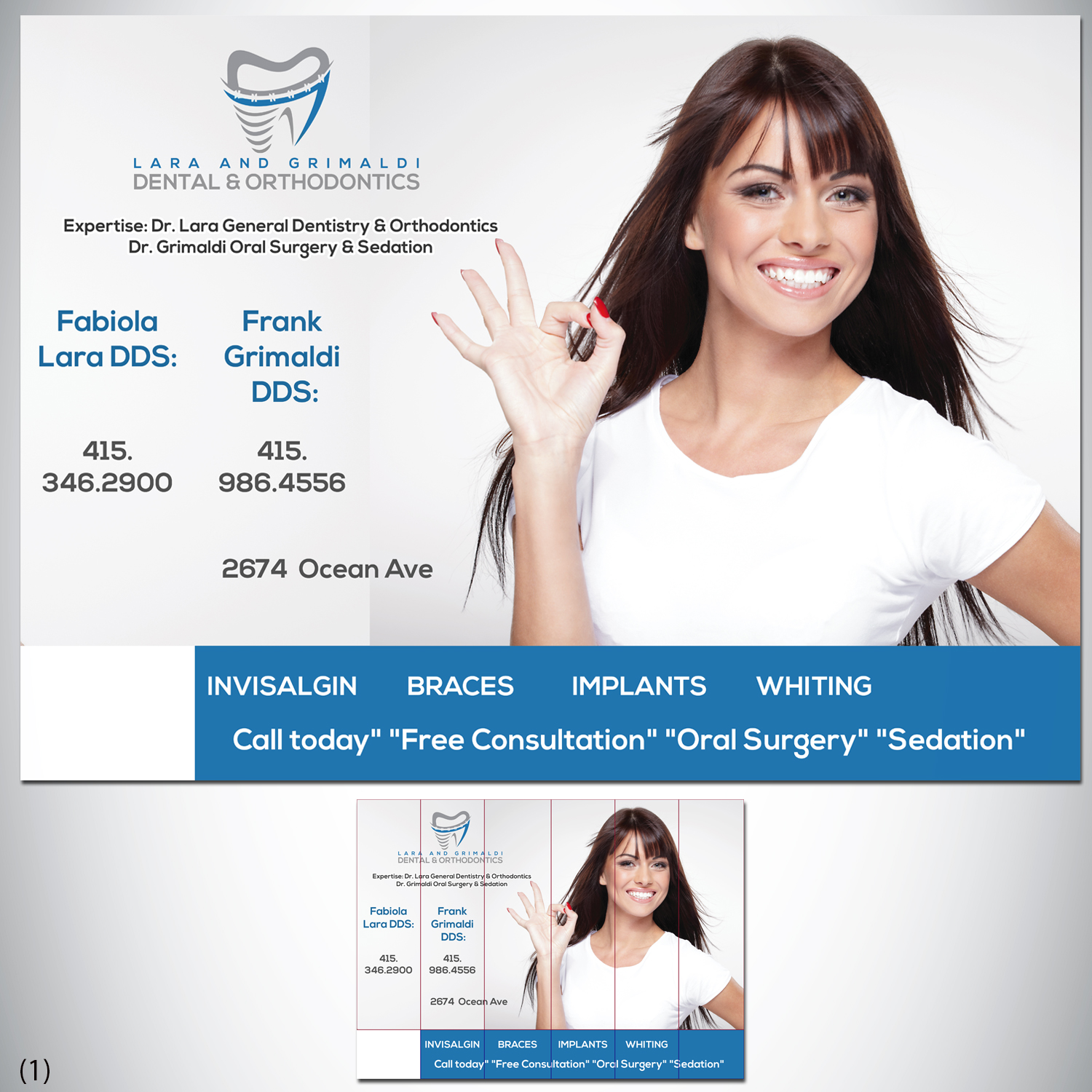 Bold Modern Dental Banner Ad Design For Pristine Ocean Dental