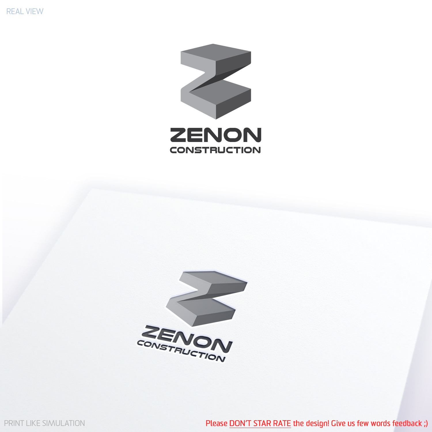 Logo Design by Anthony for Zenon Construction | Design #19344087