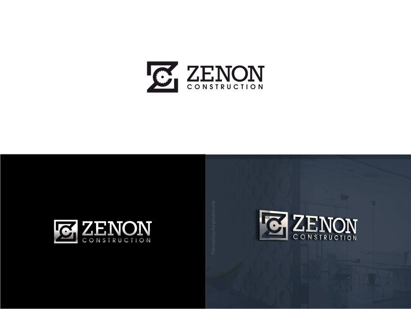 Logo Design by Atvento Graphics for Zenon Construction | Design #19344102