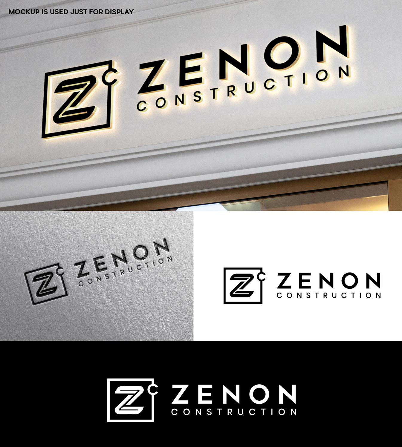 Logo Design by Aqeel Momin for Zenon Construction | Design #19323658