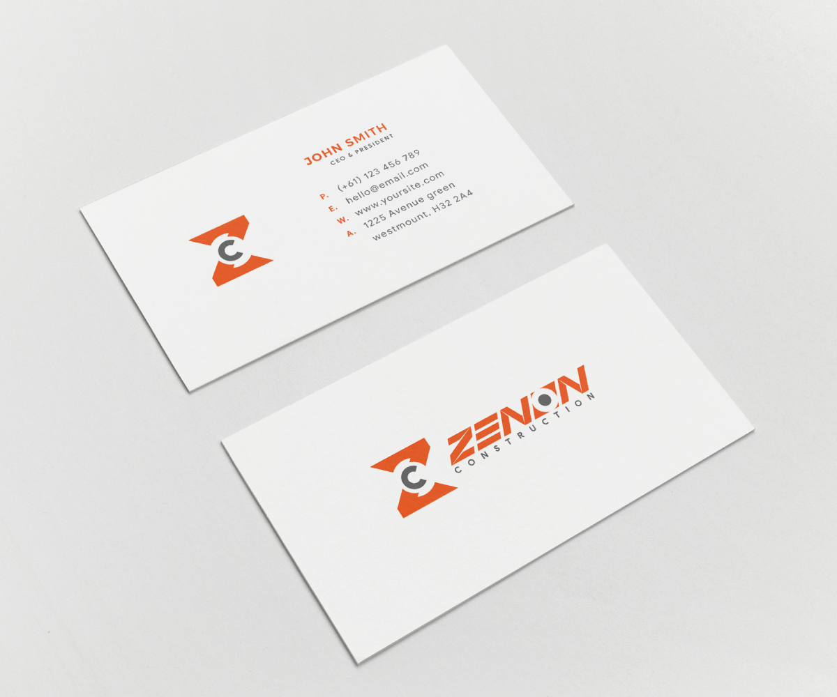 Logo Design by SlashGrid for Zenon Construction | Design #19319838