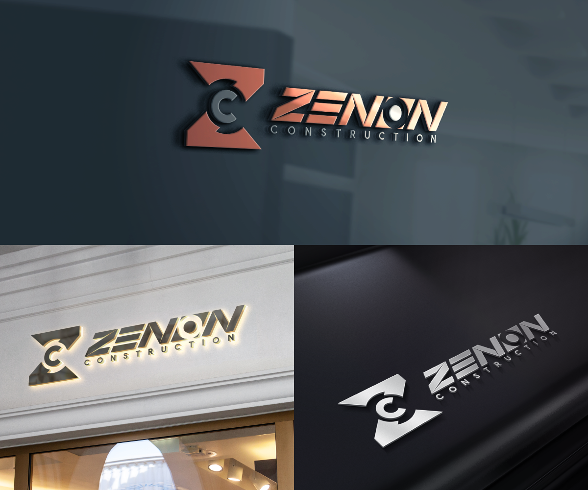 Logo Design by SlashGrid for Zenon Construction | Design #19319873