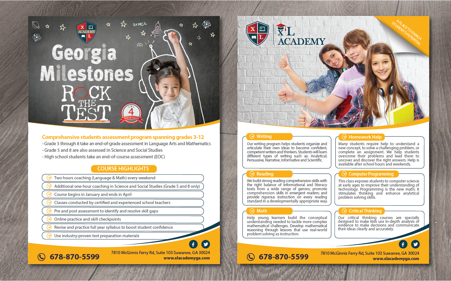 Flyer Design by alex989 for xlacademy llc | Design #20569270