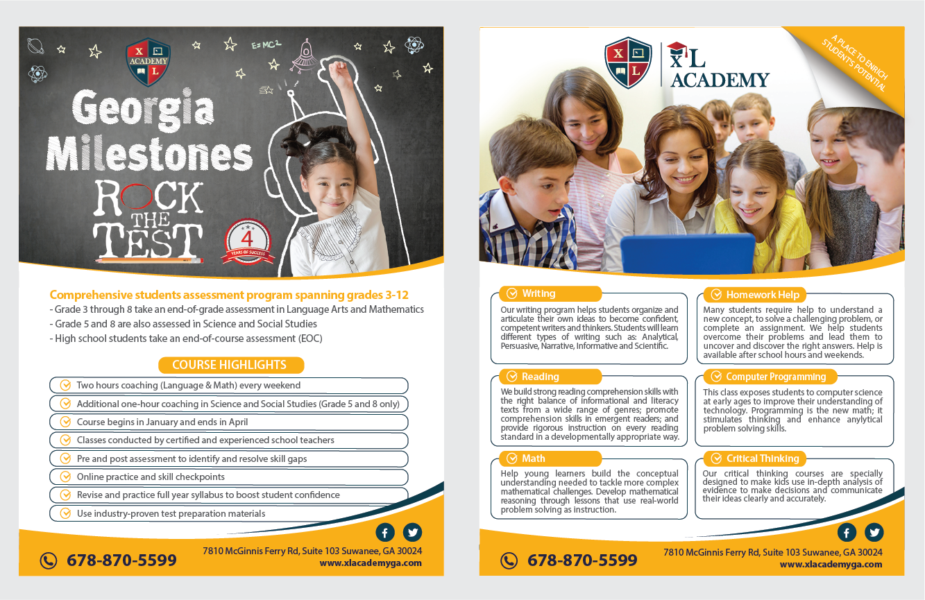 Flyer Design by alex989 for xlacademy llc | Design #20572965