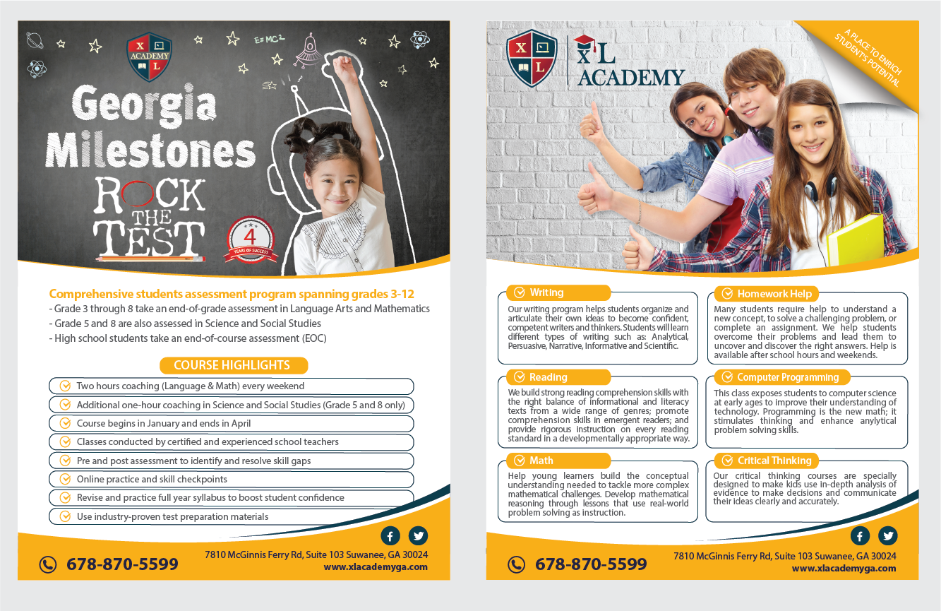 Flyer Design by alex989 for xlacademy llc | Design #20573010