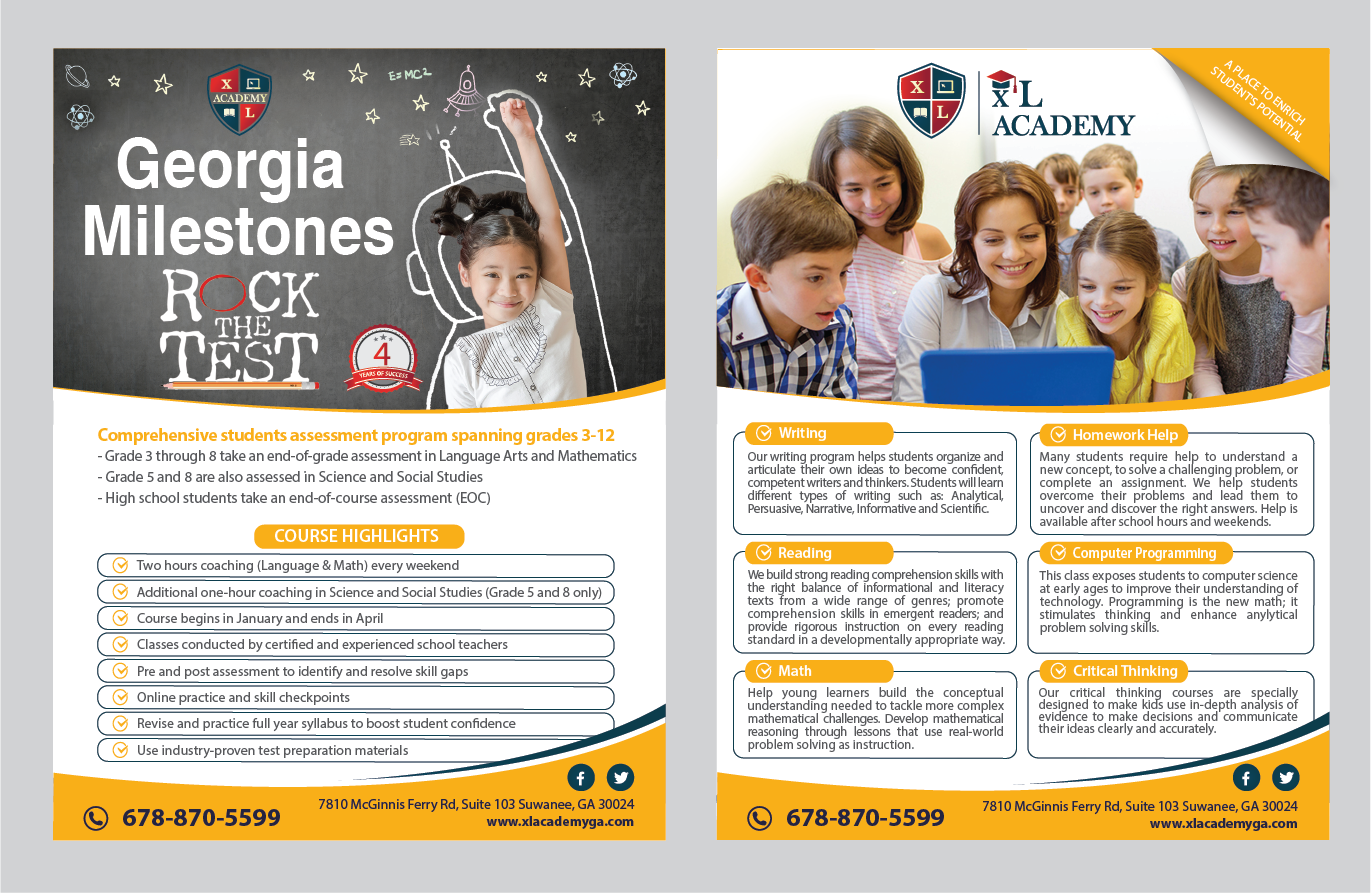 Flyer Design by alex989 for xlacademy llc | Design #20575044