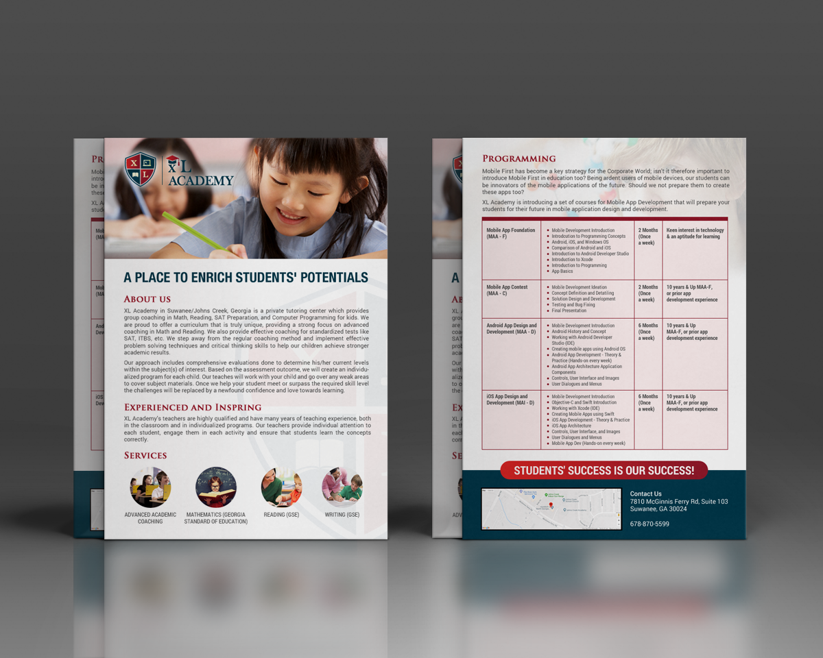 Diseño de Flyer por chandrayaan.creative para xlacademy llc | Diseño #19275304