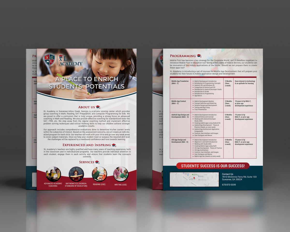 Flyer Design by chandrayaan.creative for xlacademy llc | Design #19275306