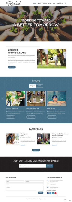 Wordpress Design by pb for Restoration Church | Design: #19286937