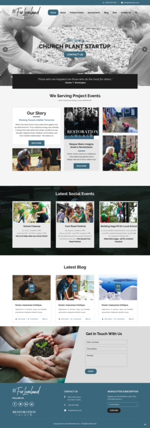 Wordpress Design by pb for Restoration Church | Design: #19286940