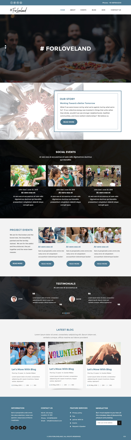 Wordpress Design by pb for Restoration Church | Design #19286941