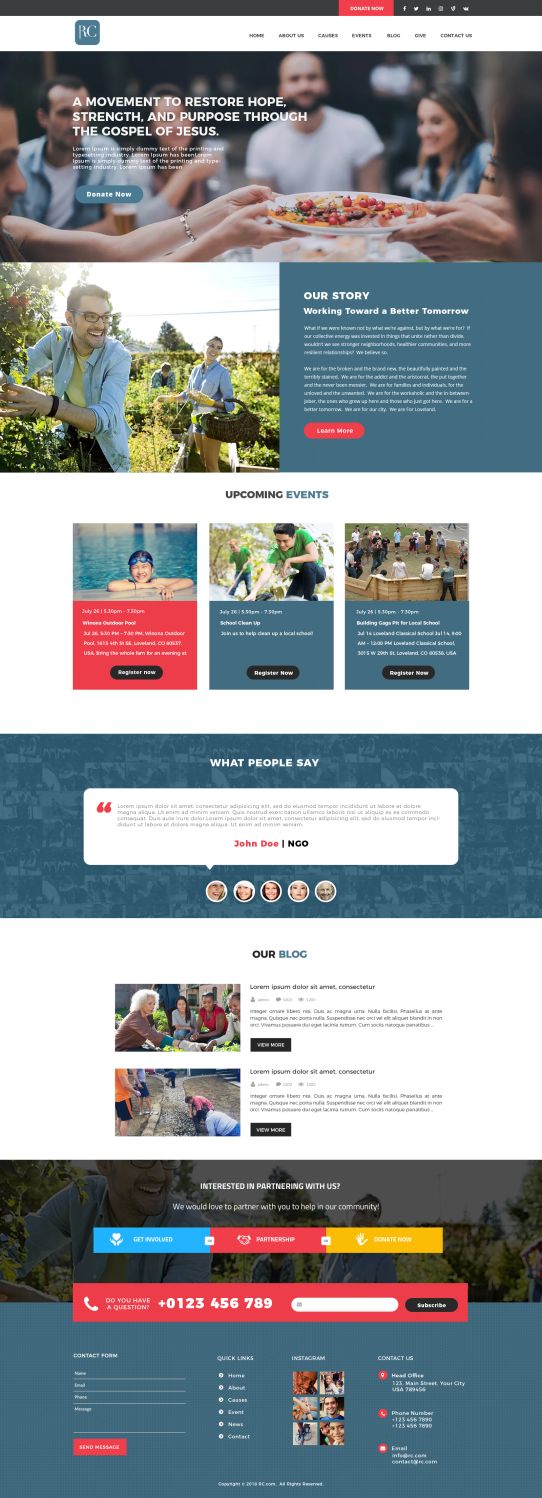 Wordpress Design by WebPixel for Restoration Church | Design: #19306997