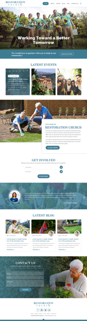 Wordpress Design by rightway for Restoration Church | Design: #19287380