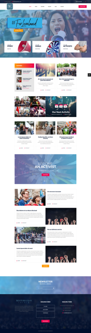 Diseño Wordpress por Grebowiec Peter para Restoration Church | Diseño #19342395