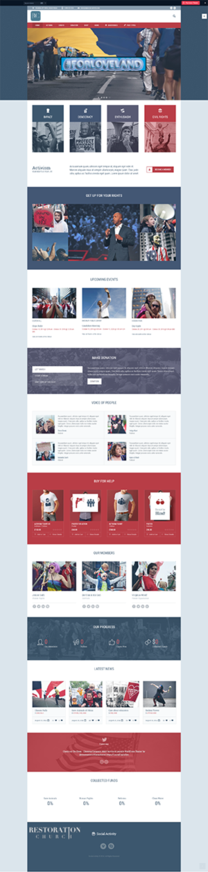 Wordpress Design by Grebowiec Peter for Restoration Church | Design: #19342520