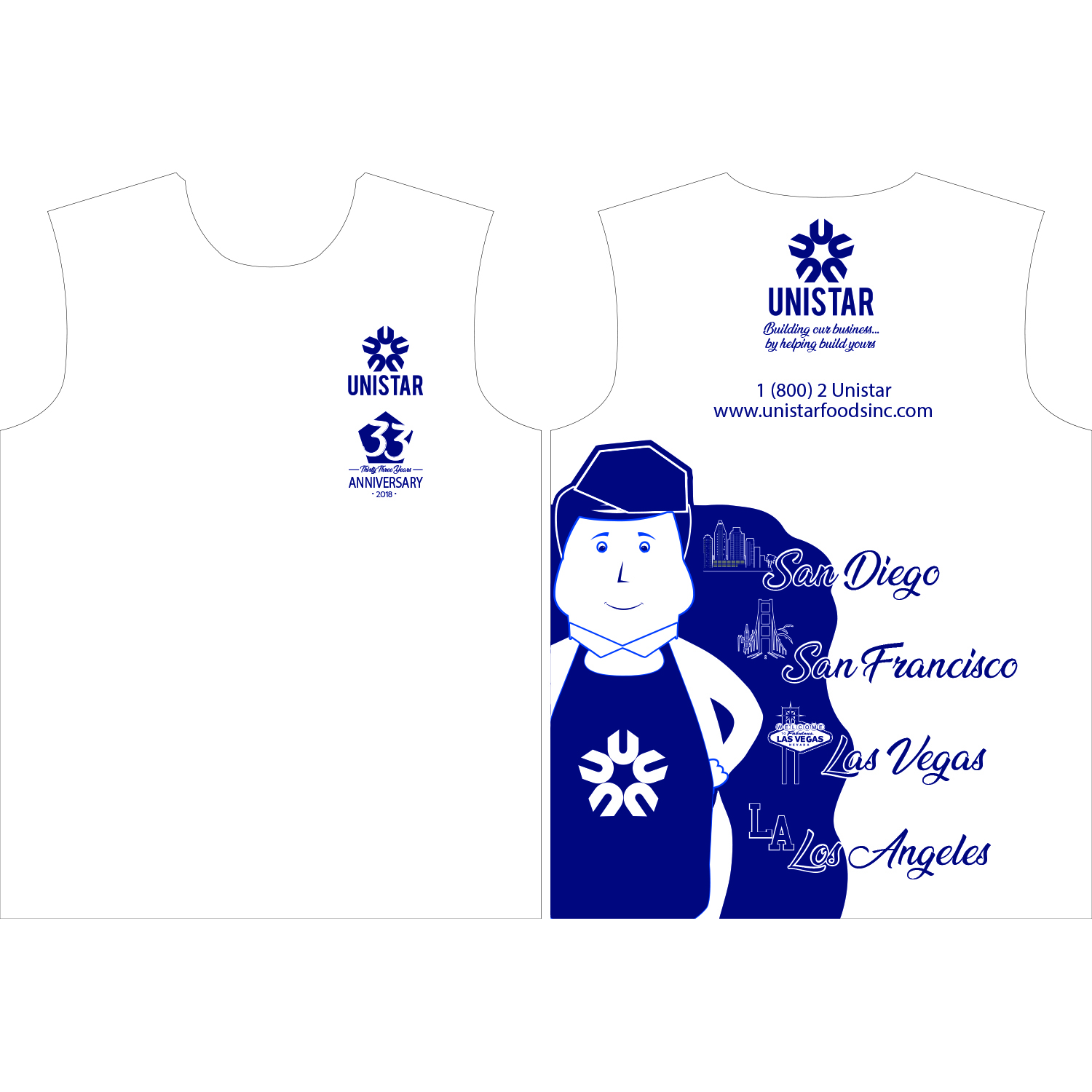 T-shirt Design by alejo8 for Unistar Foods Inc. | Design #19335188
