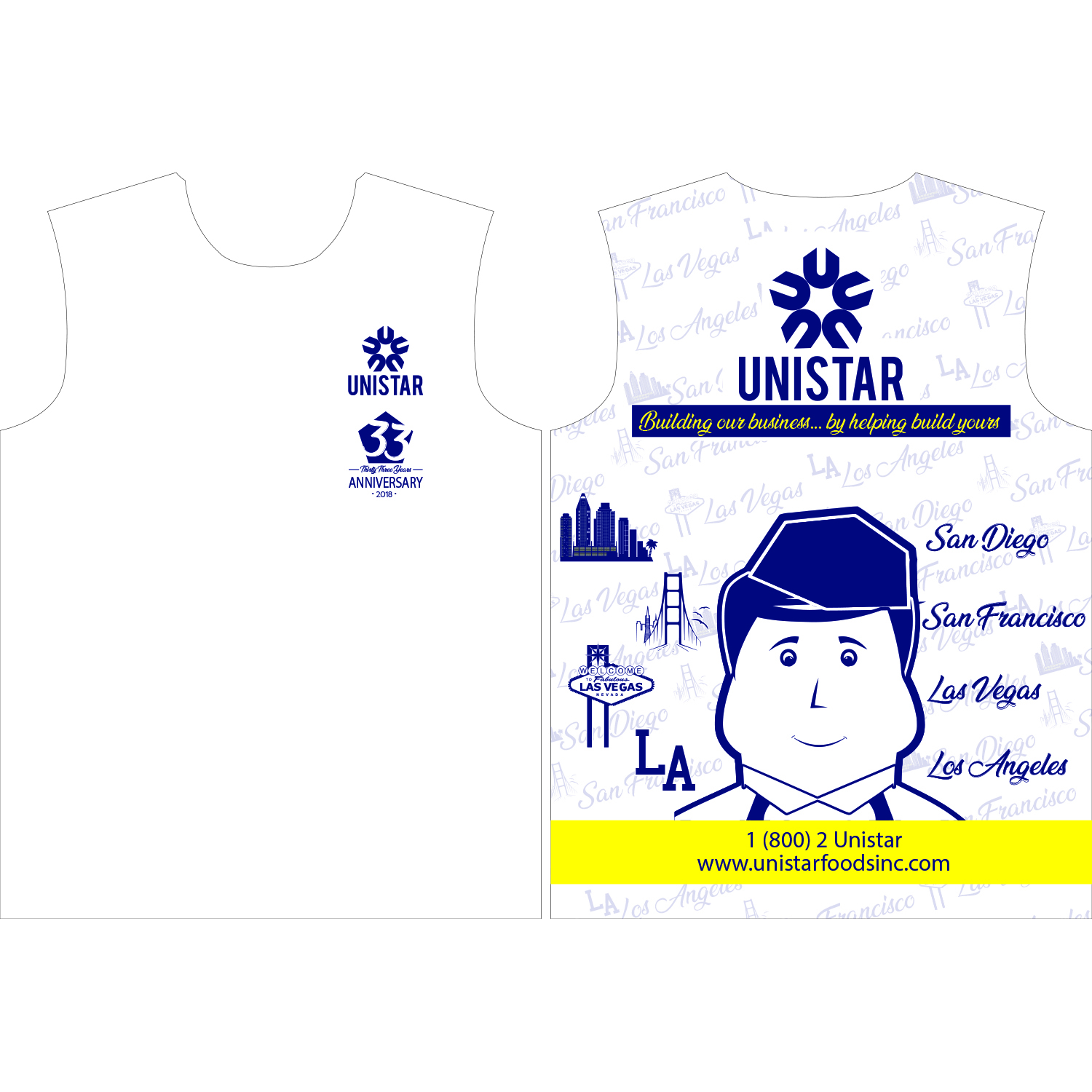 T-shirt Design by alejo8 for Unistar Foods Inc. | Design #19335402