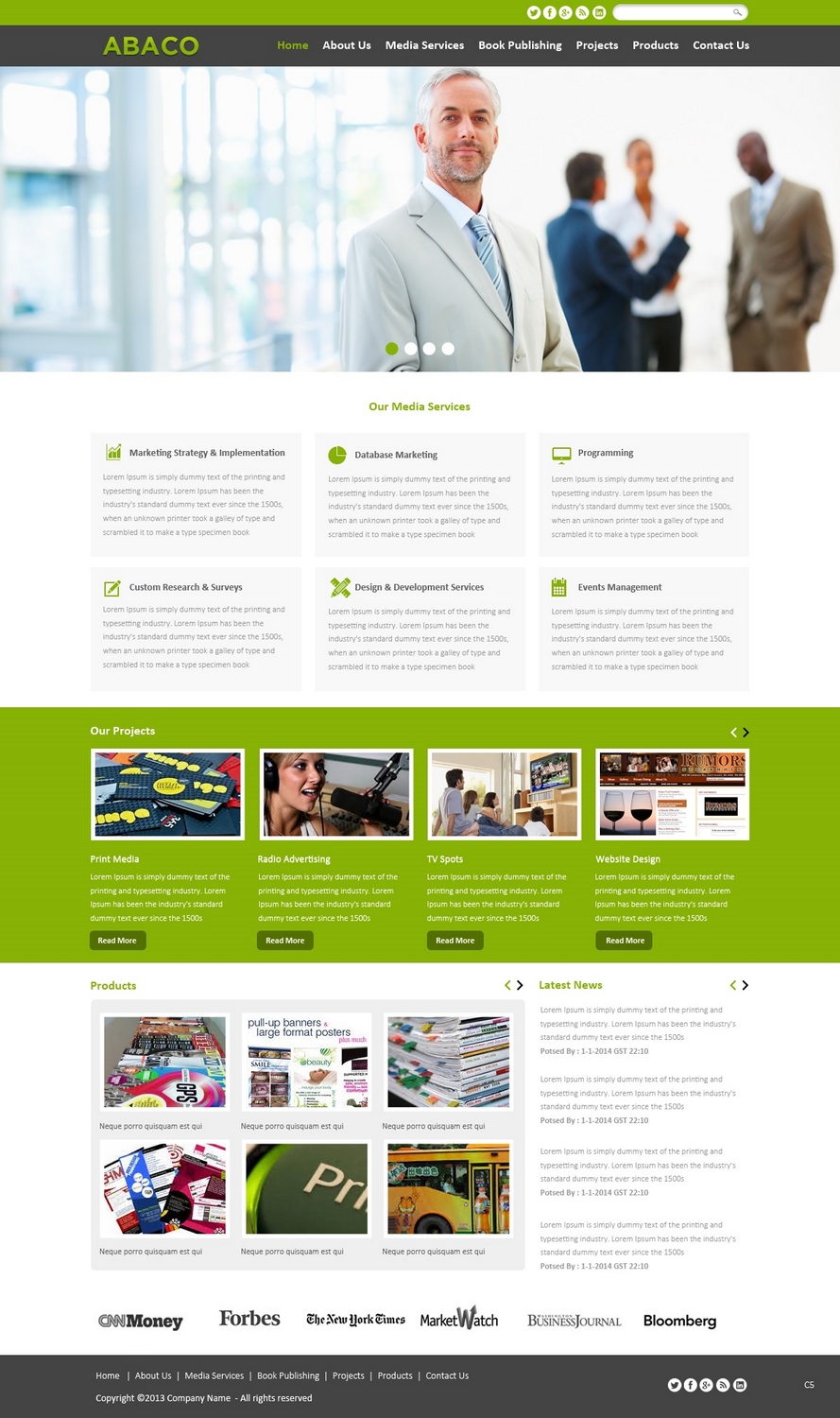 Diseño Web por pb para Abaco Media & Publishing | Diseño #2897775