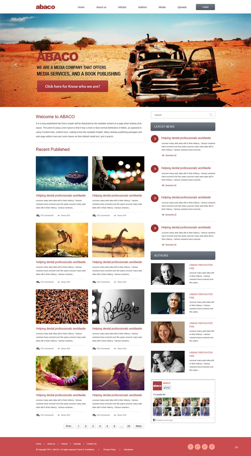 Diseño Web por pb para Abaco Media & Publishing | Diseño #2897777