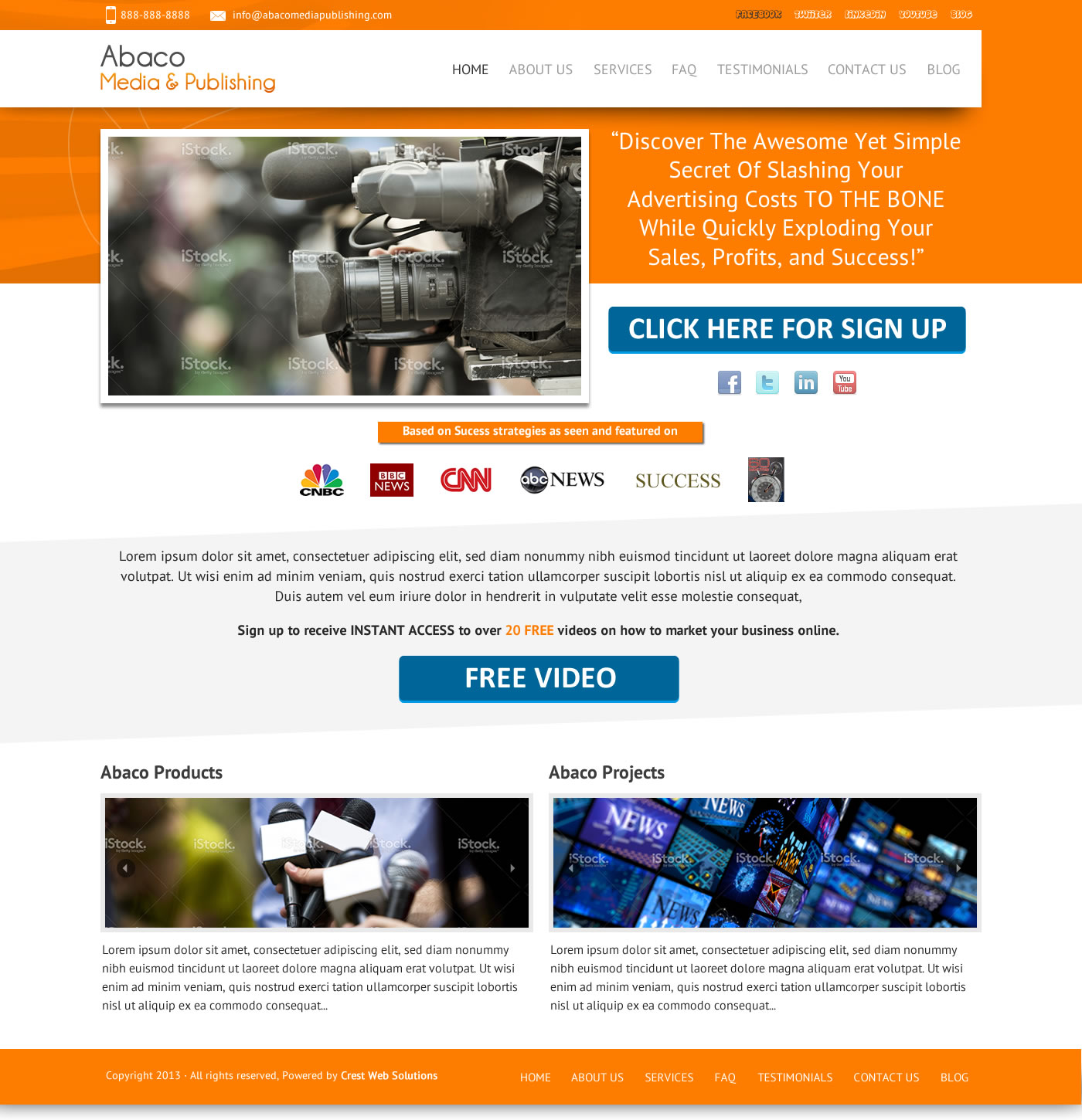 Web Design by Crest Logo Designs for Abaco Media & Publishing | Design #2883324