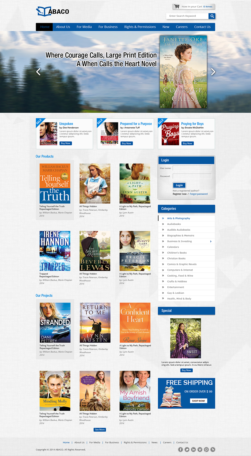 Diseño Web por Creative Usha para Abaco Media & Publishing | Diseño #2897210