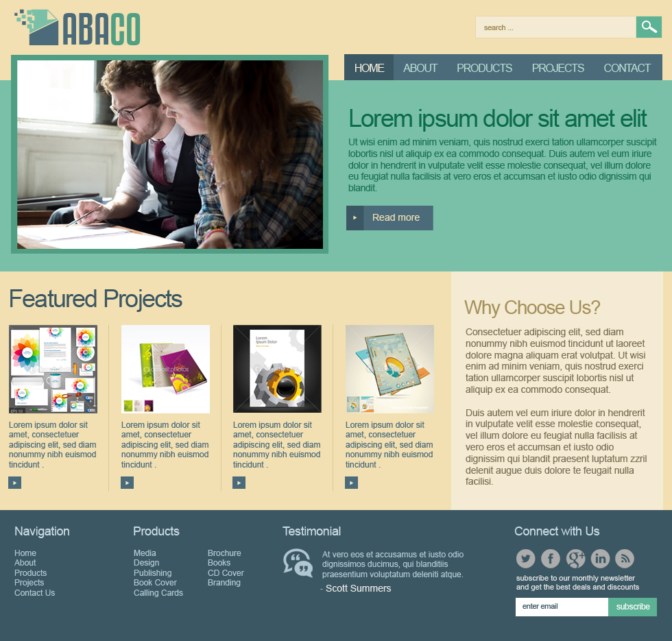 Web-Design von jeckx2 für Abaco Media & Publishing | Design #3257488