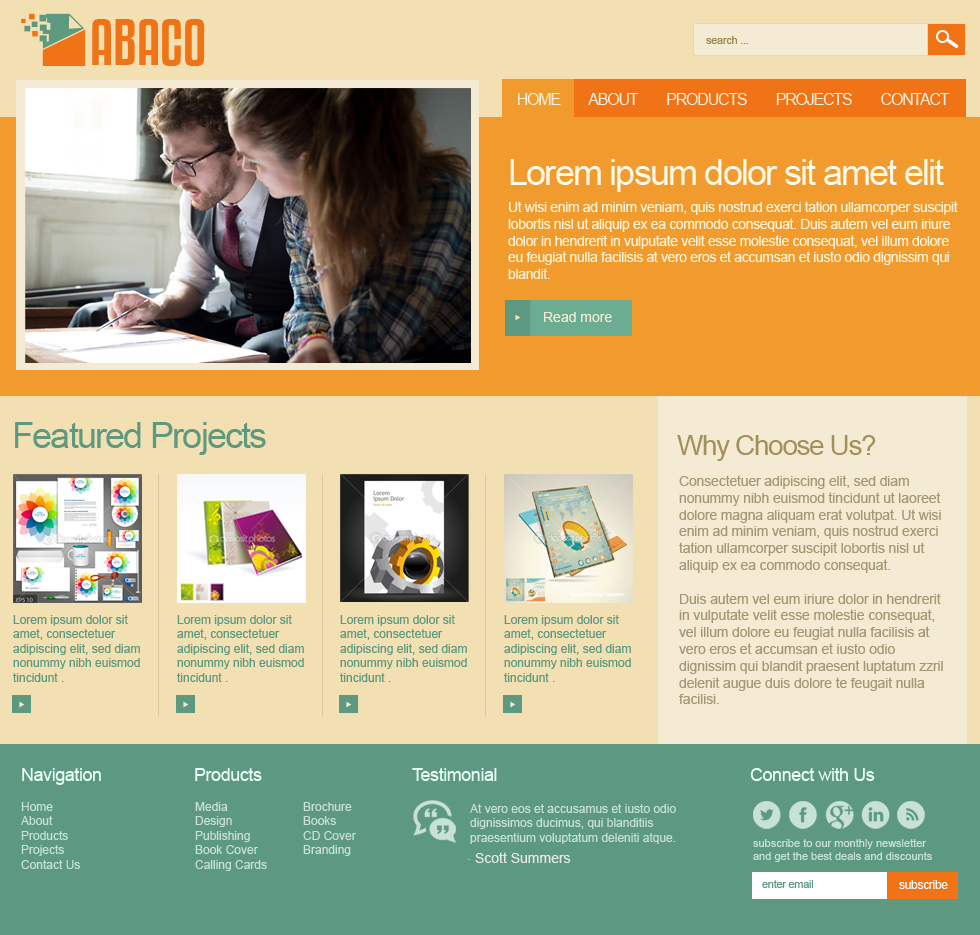 Web Design by jeckx2 for Abaco Media & Publishing | Design #3257643