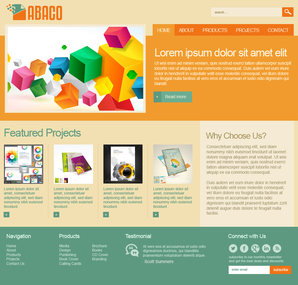 Web Design par jeckx2 pour Abaco Media & Publishing | Design #3257647
