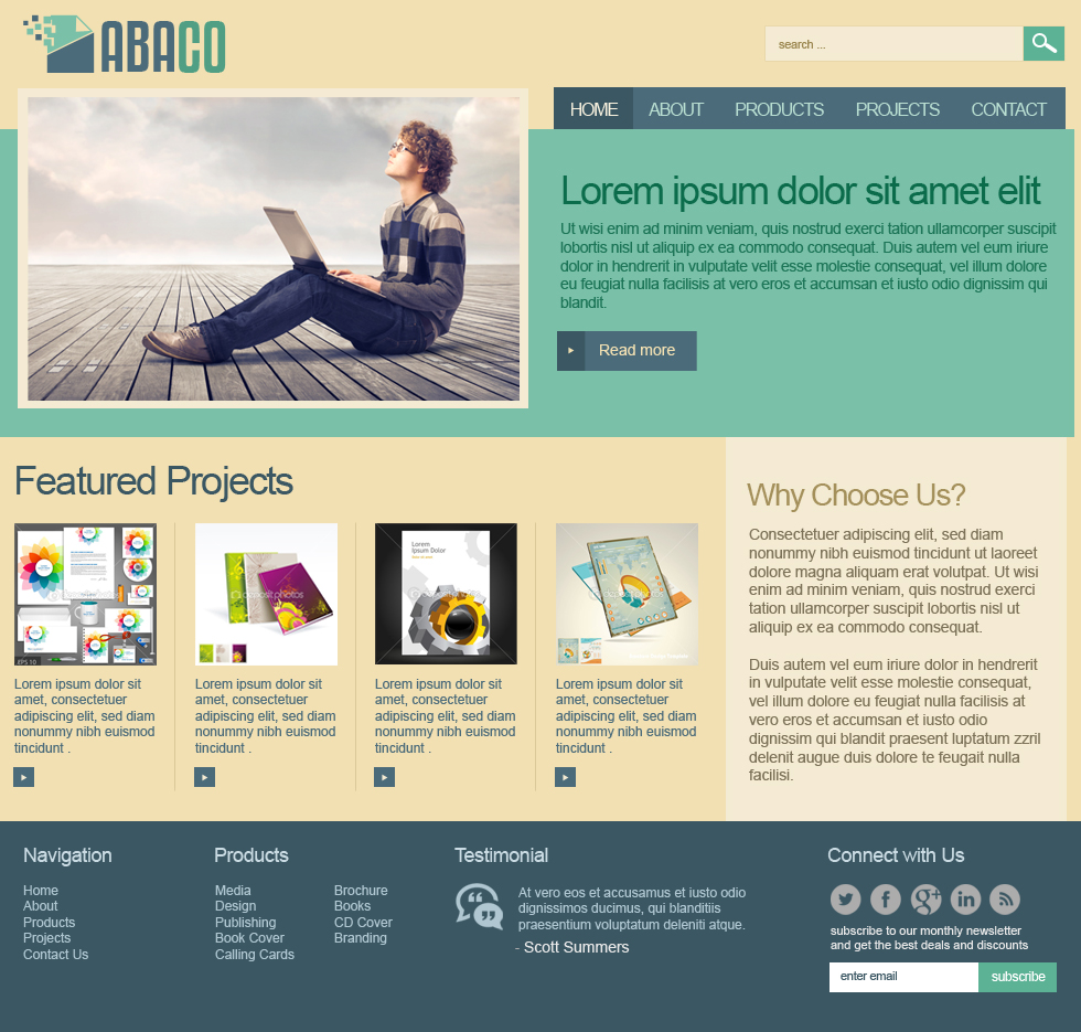 Diseño Web por jeckx2 para Abaco Media & Publishing | Diseño #3257674